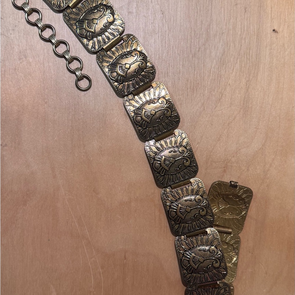 Gold Lion Medallion Belt